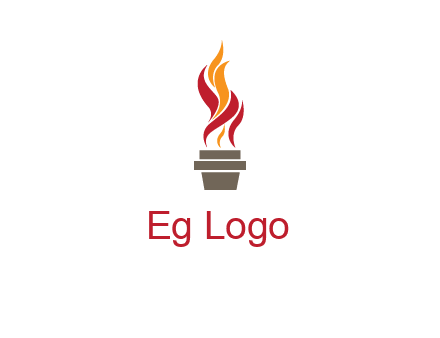 flaming torch logo