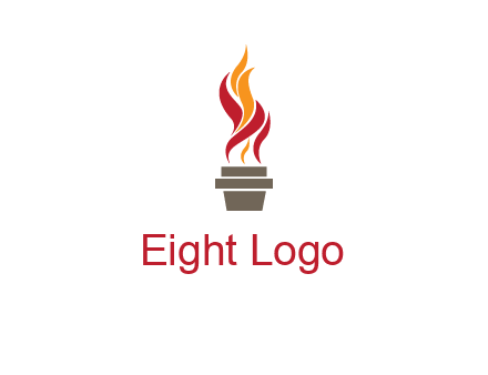 flaming torch logo