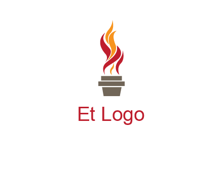 flaming torch logo