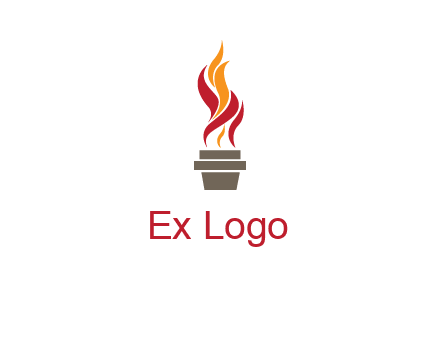 flaming torch logo