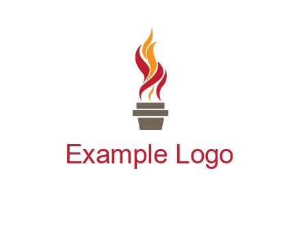 flaming torch logo