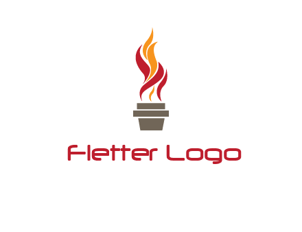 flaming torch logo
