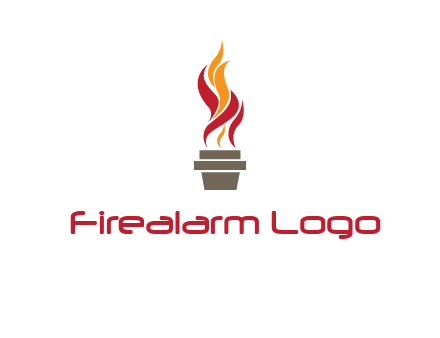 flaming torch logo