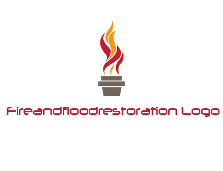 flaming torch logo