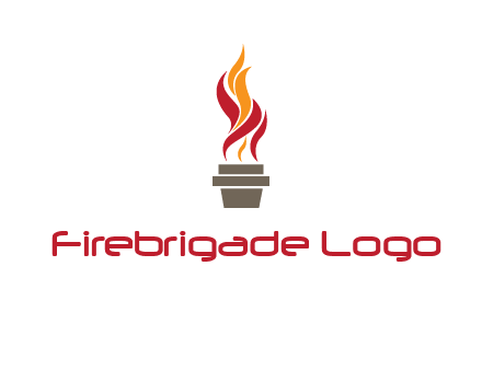 flaming torch logo
