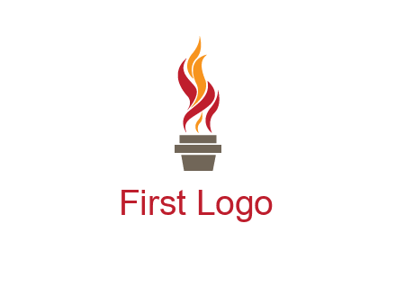 flaming torch logo