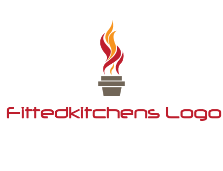 flaming torch logo