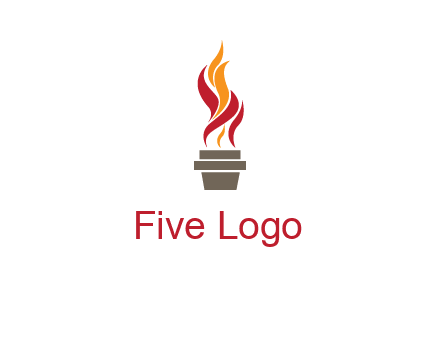 flaming torch logo