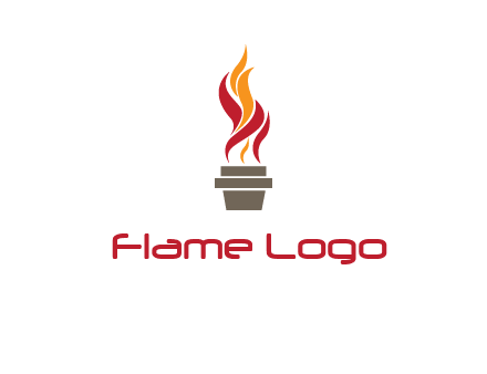 flaming torch logo