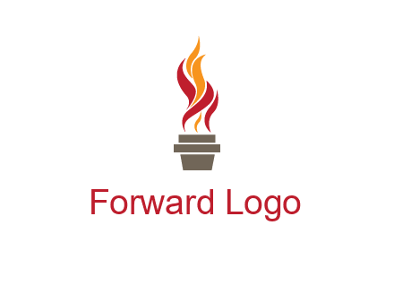 flaming torch logo