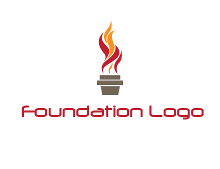 flaming torch logo