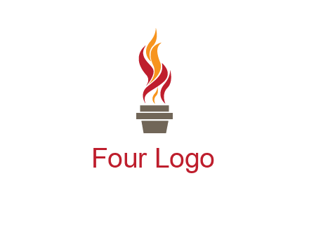 flaming torch logo