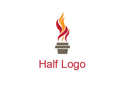 flaming torch logo