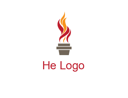 flaming torch logo