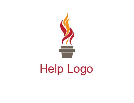 flaming torch logo
