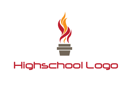 flaming torch logo