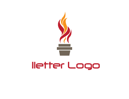 flaming torch logo