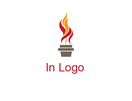 flaming torch logo