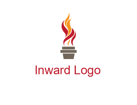 flaming torch logo
