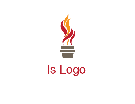 flaming torch logo
