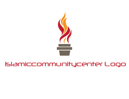 flaming torch logo