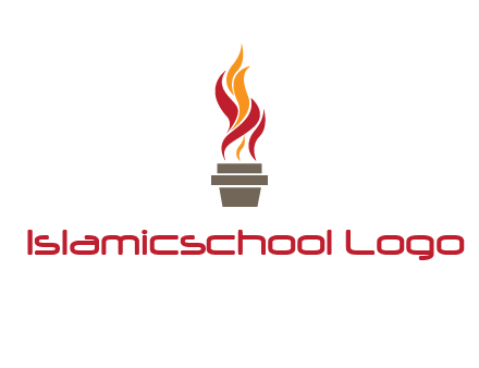 flaming torch logo