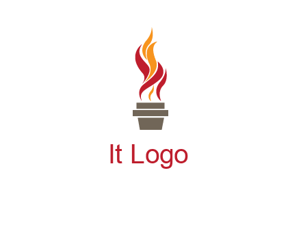 flaming torch logo