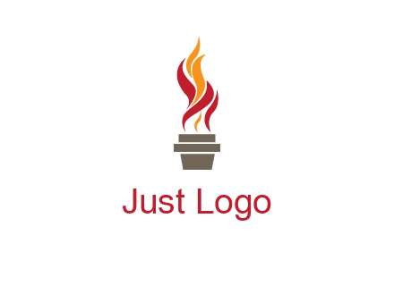flaming torch logo