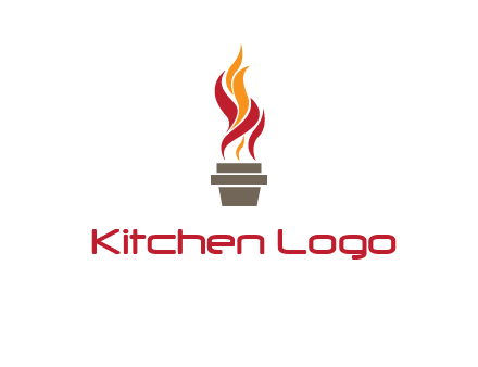 flaming torch logo