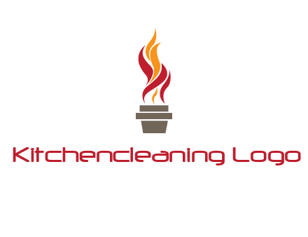 flaming torch logo