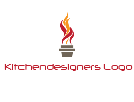 flaming torch logo