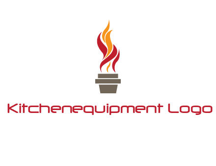 flaming torch logo