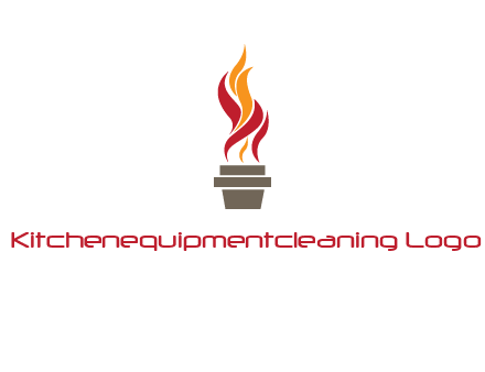 flaming torch logo