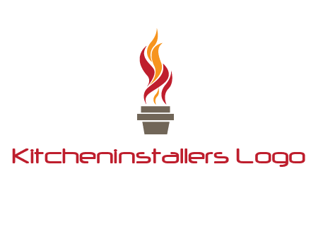 flaming torch logo