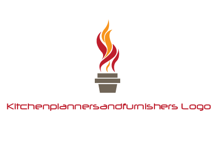 flaming torch logo