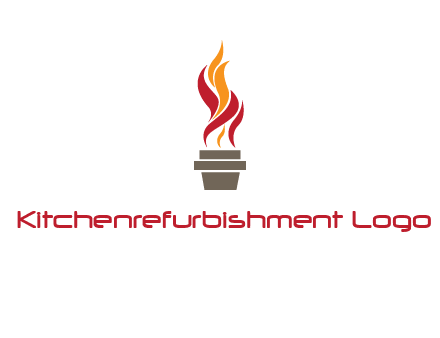 flaming torch logo