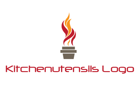 flaming torch logo