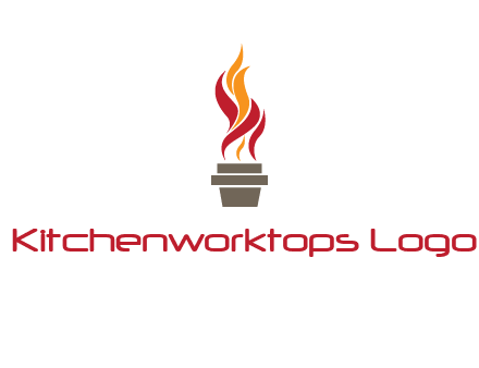 flaming torch logo