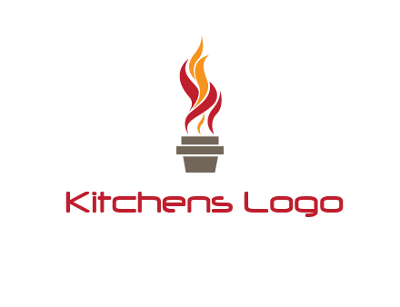 flaming torch logo