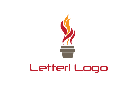 flaming torch logo