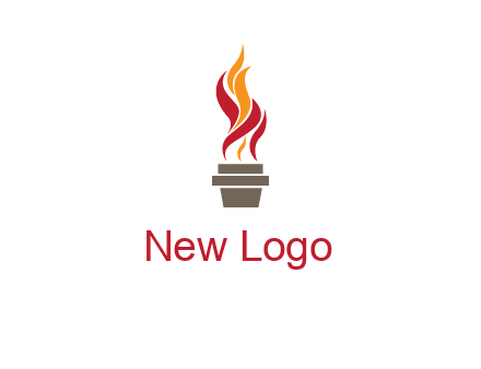 flaming torch logo