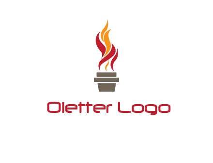 flaming torch logo