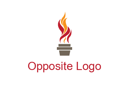 flaming torch logo