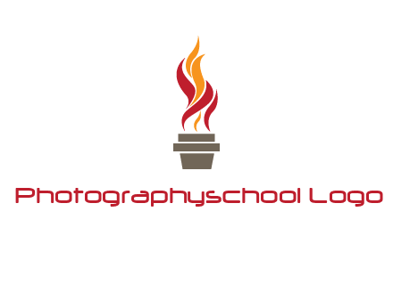 flaming torch logo