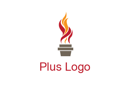 flaming torch logo