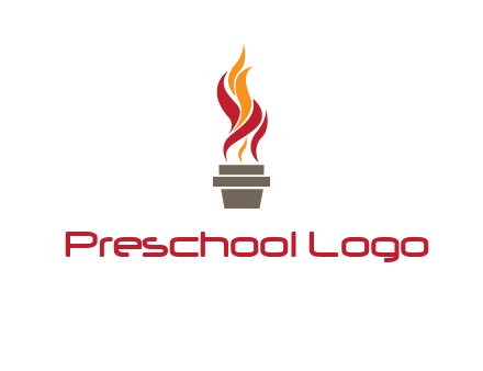 flaming torch logo
