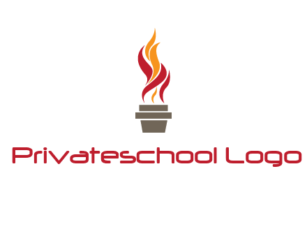 flaming torch logo