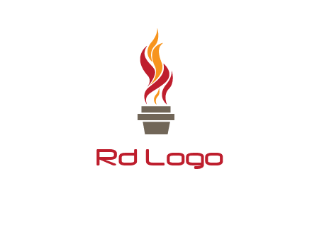 flaming torch logo