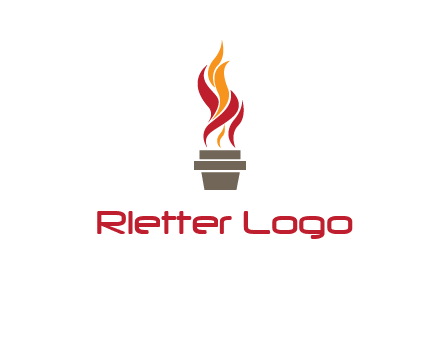 flaming torch logo