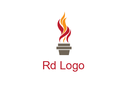flaming torch logo